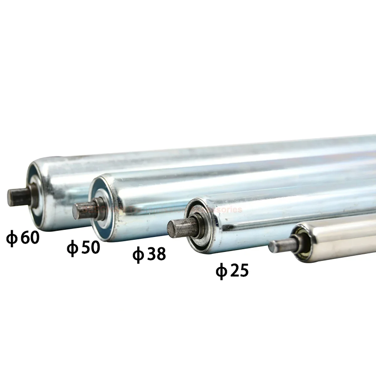 1PCS Φ 25/38/50/60mm Galvanized Gravity Roller Conveyor Roller Total Length 100 - 900mm