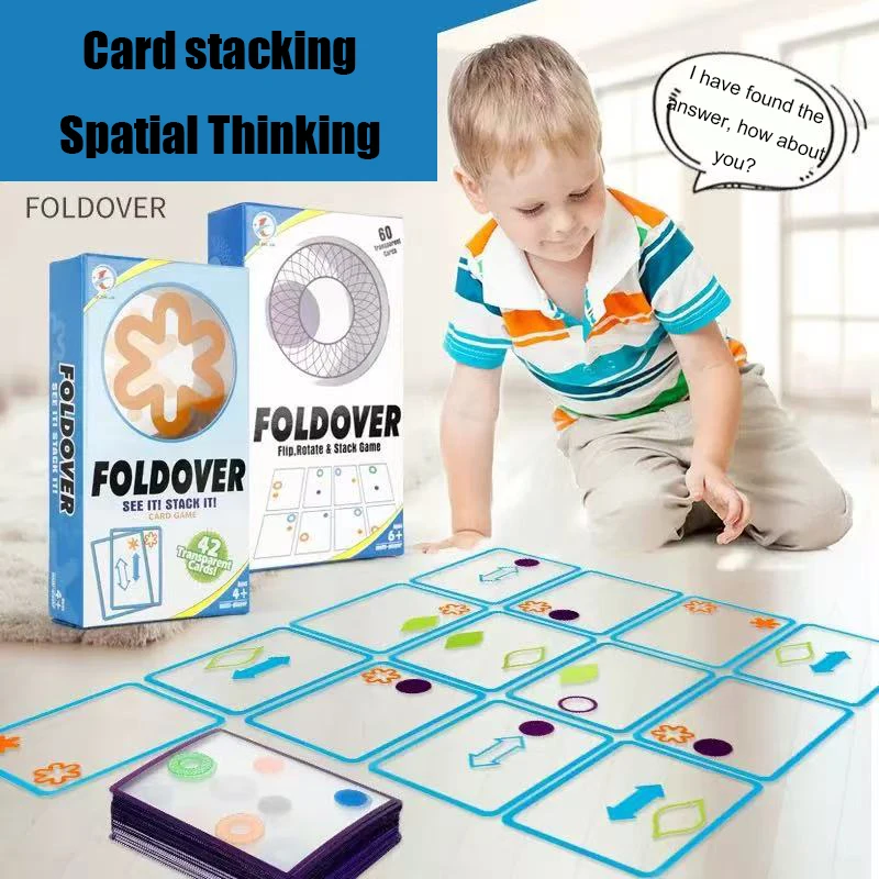 ANU Table Game Space Logical Thinking Training Parent Child Interaction Chess Card Transparent Overlapping Card Children's Toys