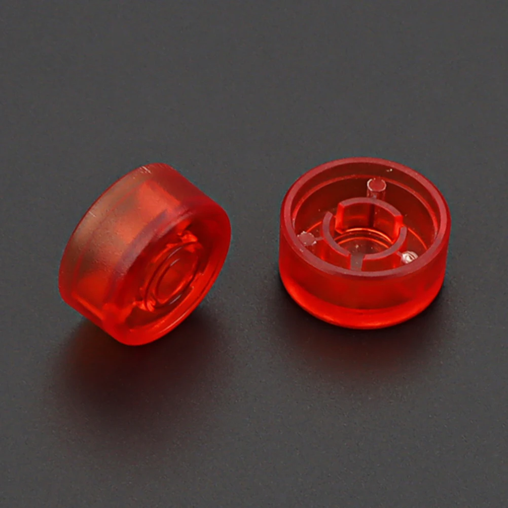 

2 Pcs Toothbrush Effect Button Barefoot Pedal Buttons Plastic Footswitch Topper