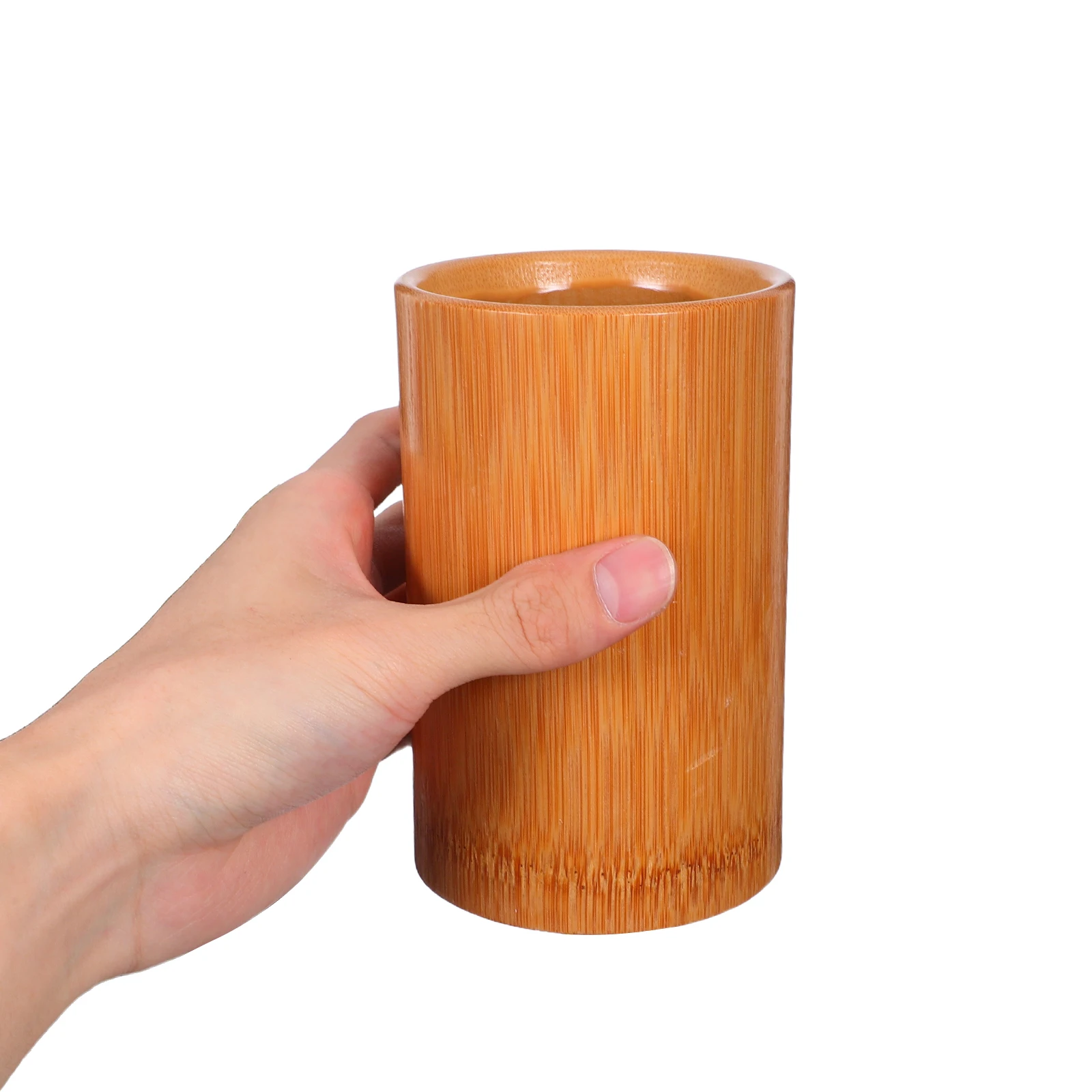 

3pcs Stylish Bamboo Pen Holder Cutlery Organizer Multi-Functional Kitchen Utensil Storage Container Desktop Stationery Cup