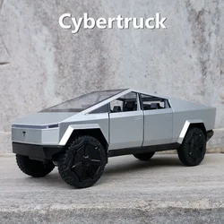 New 1/32 Tesla Cybertruck Pickup Alloy Car Model Diecasts Metal Toy Off-road Vehicles Car Model Simulation Collection Kids Gifts