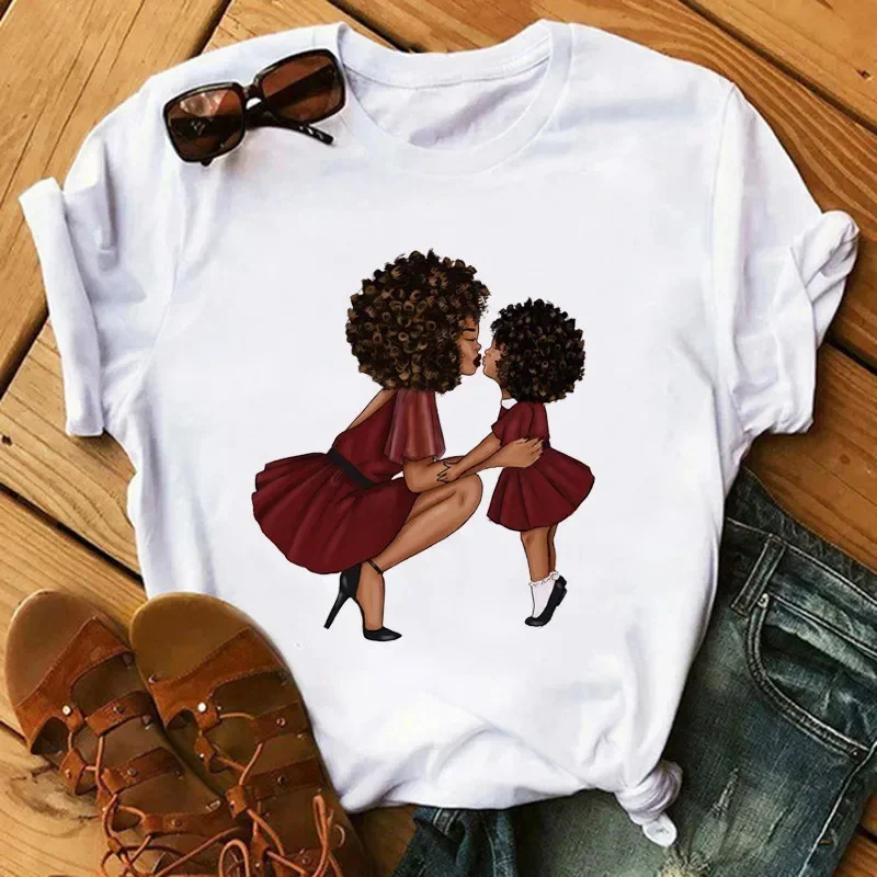 Casual Daily Women Ree Curly Hair Girl Printed T Shirt Short Sleeve Crew Neck Summer Soft Fun Harajuku Clothes Graphic Women Tee