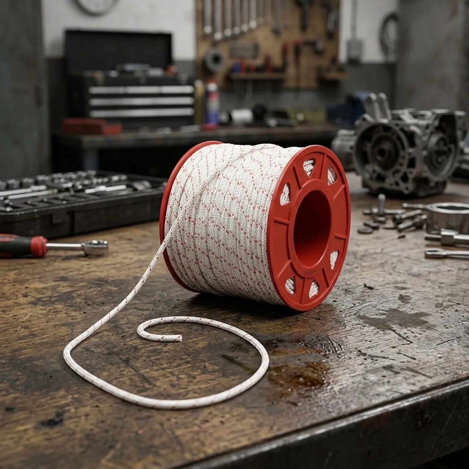 100ft 4.0mm For Heavy-Duty Recoil Starter Rope 750lb Polyester for Small Engines Generators Pressure Washers Snow Blowers