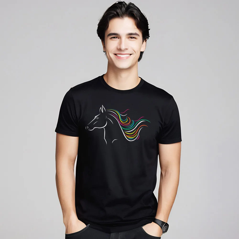 

Мужская хлопковая футболка с коротким рукавом и круглым вырезом