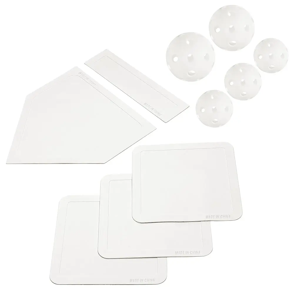 

Набор из 5 бейсбольных и софтбольных мячей + 5 пластиковых тренировочных мячей - улучшение силы и ловкости - аксессуары для бейсбола, для развлечений