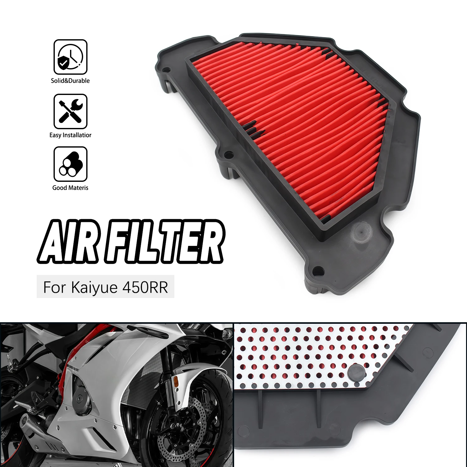 

Air Filter Element for Kove Colove 450rr Zf400gs-a High Quality Replacement Motorcycle Accessories