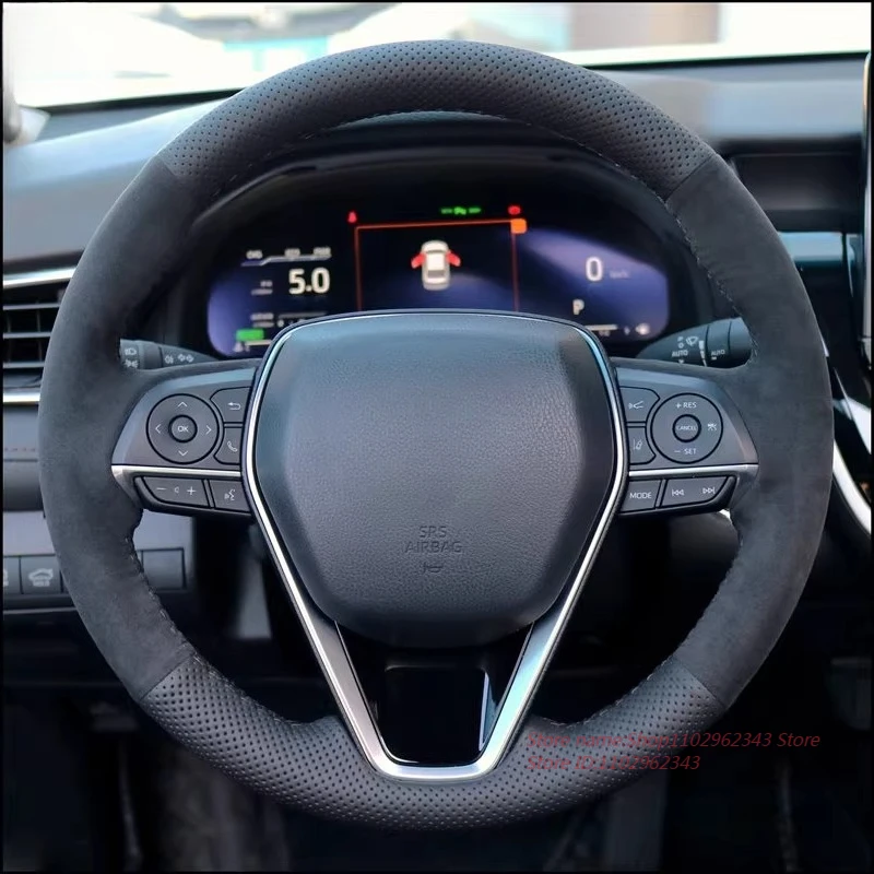 

Сшитый вручную кожаный чехол на руль из наппа для Toyota Frontlander Levin Corolla RAV4 Corolla Cross Venza, автомобильные аксессуары