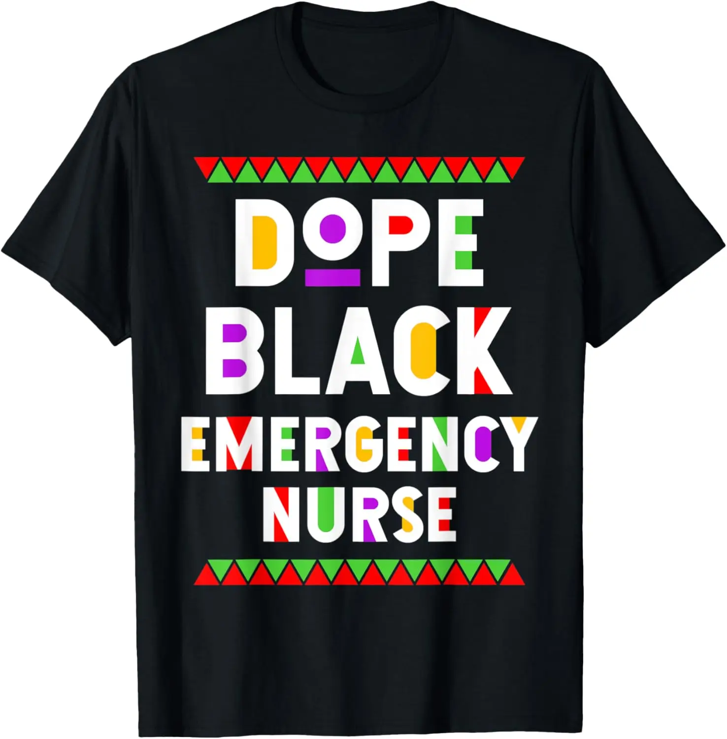 

Dope Black Emergency Nurse African American Job Proud T-Shirt