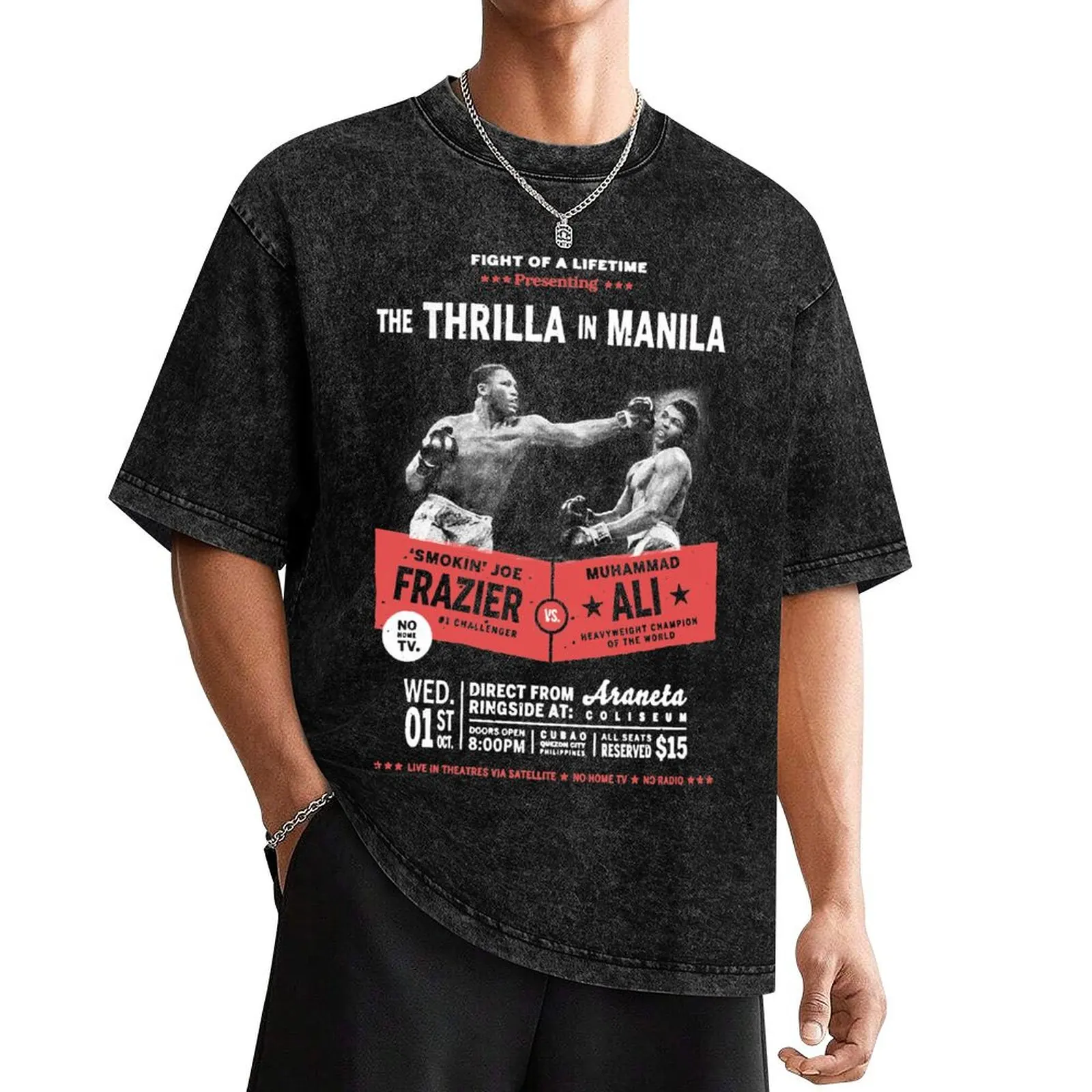 

Ali vs Frazier - Thrilla in Manila Essential T-Shirt customizeds graphic tee shirt cute clothes graphics Men's cotton t-shirt