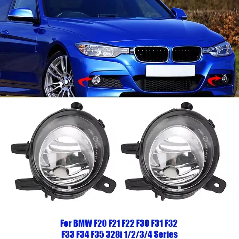 Car Halogen Fog Light Fit For BMW F20 F21 F22 F30 F31 F32 F33 F34 F35 328i 1/2/3/4 Series Front Bumper Driving Fog lamp Assembly