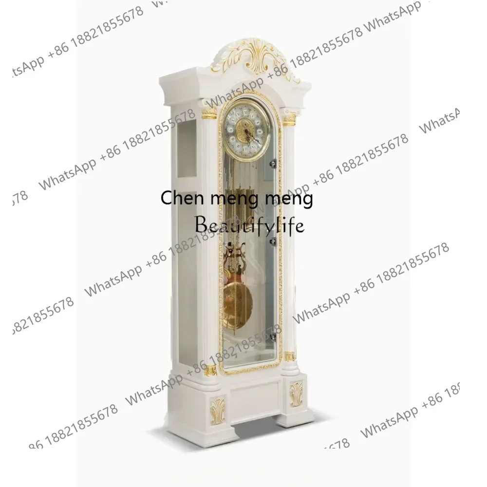

B178 German Hermle the Grandfather Clock Living Room Villa Clock French Pendulum Clock Luxury Gold White