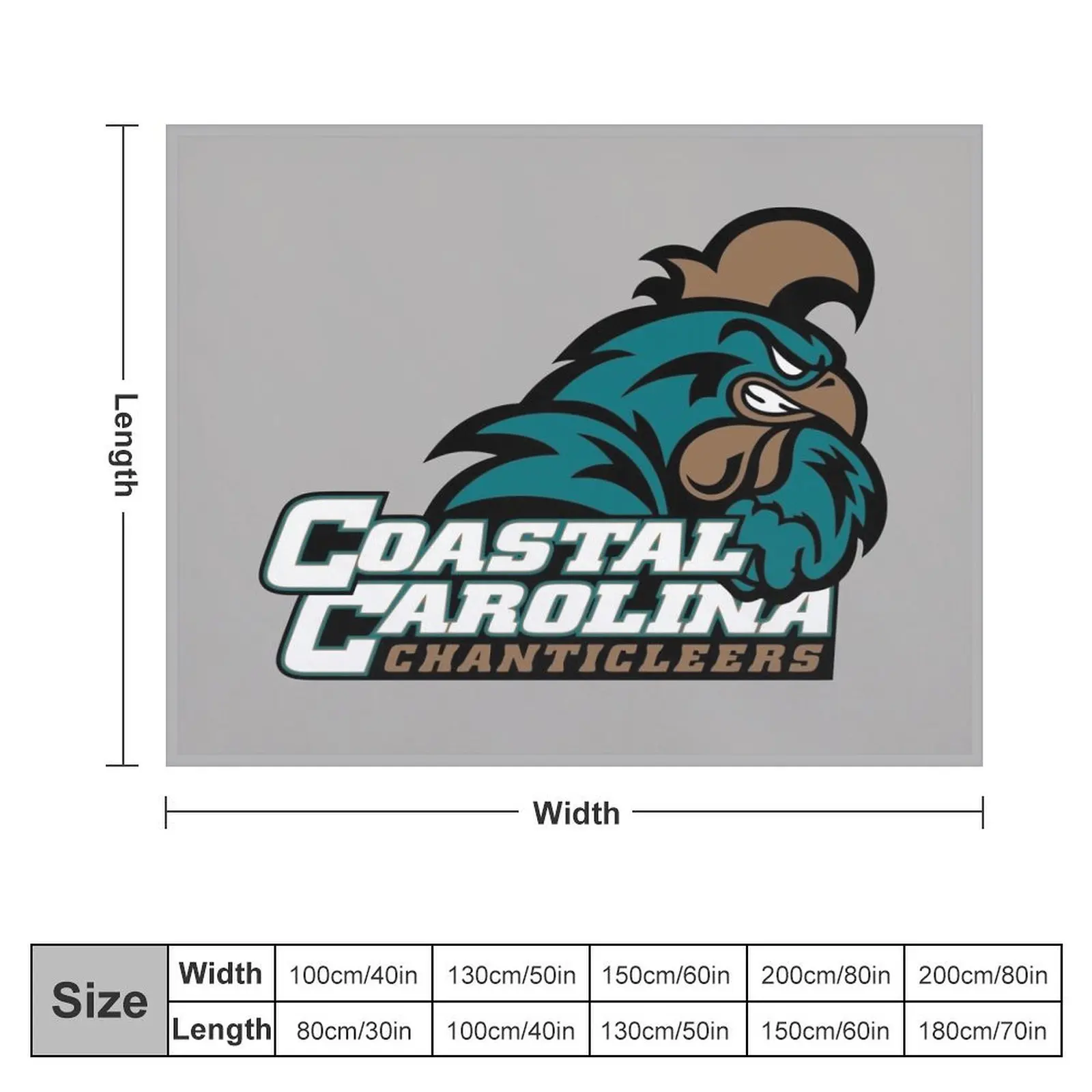 coastal carolina chanticleers Throw Blanket Decoratives blankets ands cosplay anime Blankets