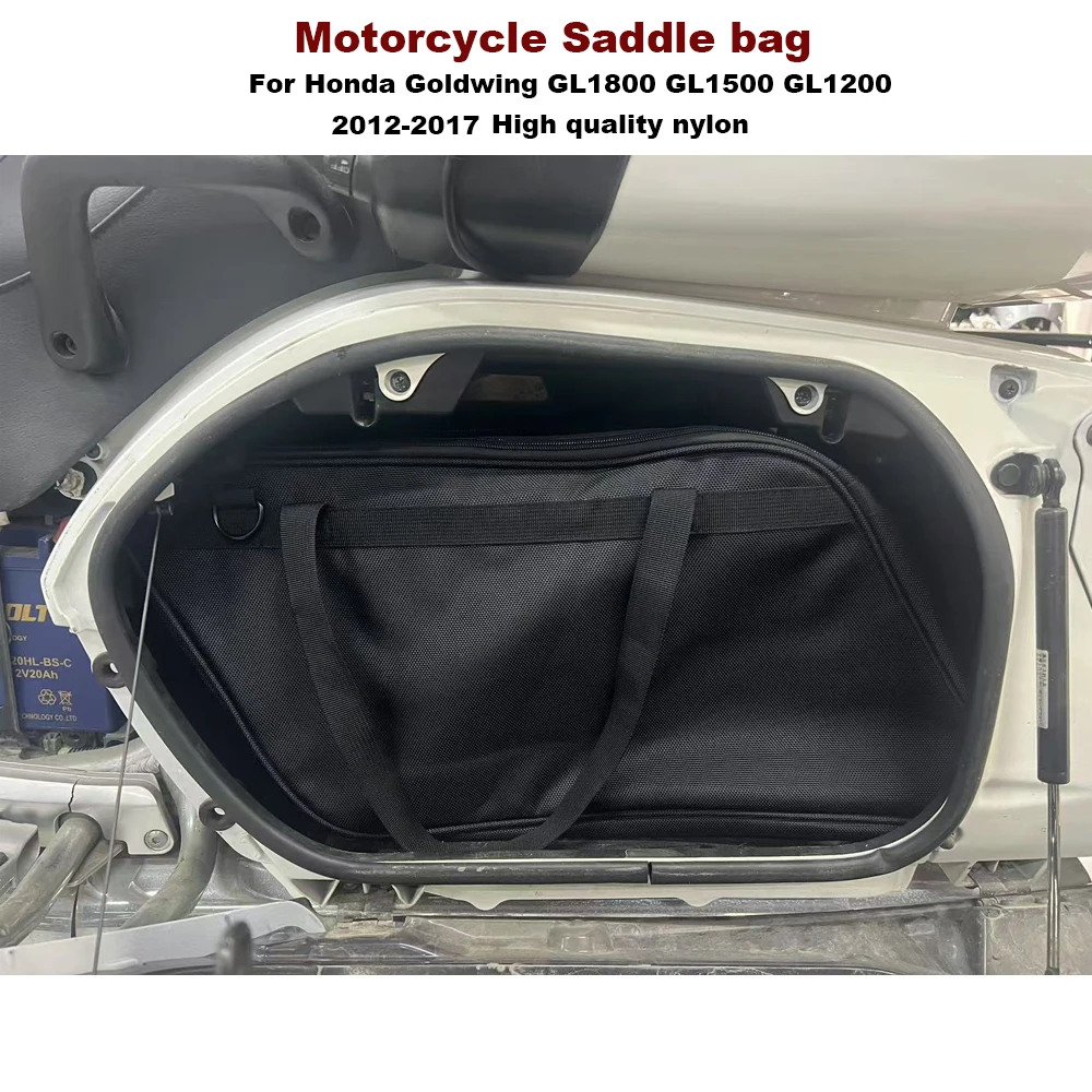 Para honda goldwing gl1800 gl1500 gl1200 2012-2017 acessórios da motocicleta sela bagagem saco interno alforje kit preto