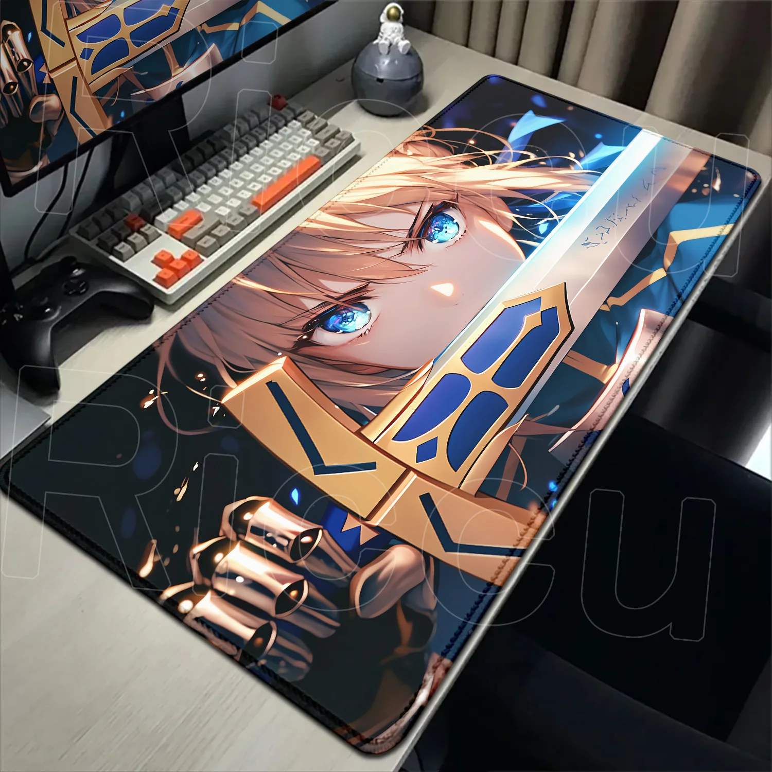 

Коврик для мыши в стиле аниме Fate Saber Alter Коврик для мыши Коврик для клавиатуры Коврик для ноутбука Игры Офисный ковер Аксессуар Компьютер ПК Геймер Большие настольные коврики