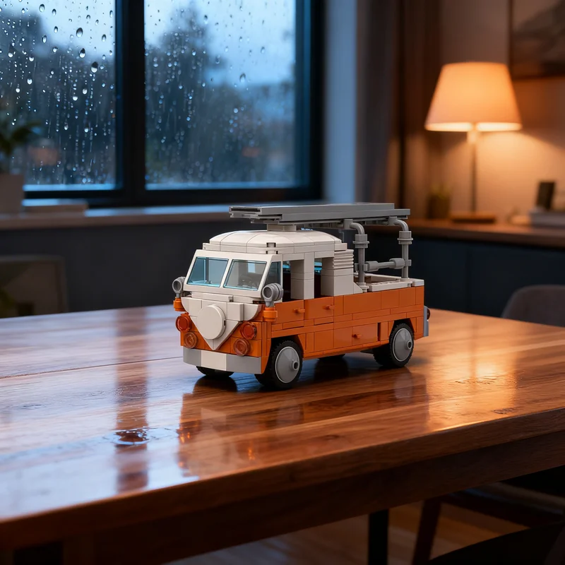 

292pcs MOC VW T1 Construction Edition 6 Stud Cars Model Building Blocks Creative DIY Gift Display Decor Assemble Premium Adult