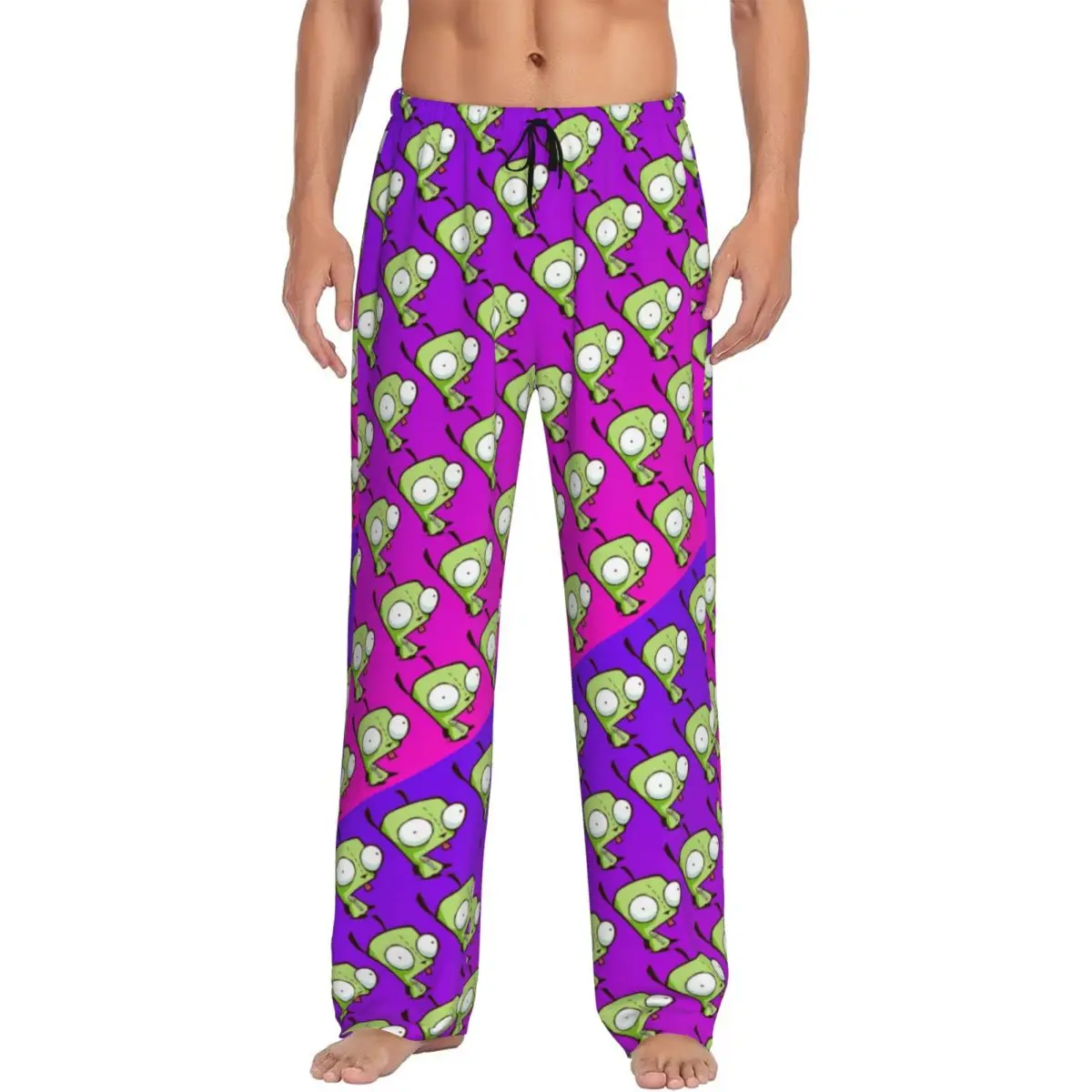 

Custom Funny I-Invader Z-Zim Pajama Pants Men's Sleepwear Lounge Sleep Bottoms Stretch with Pockets