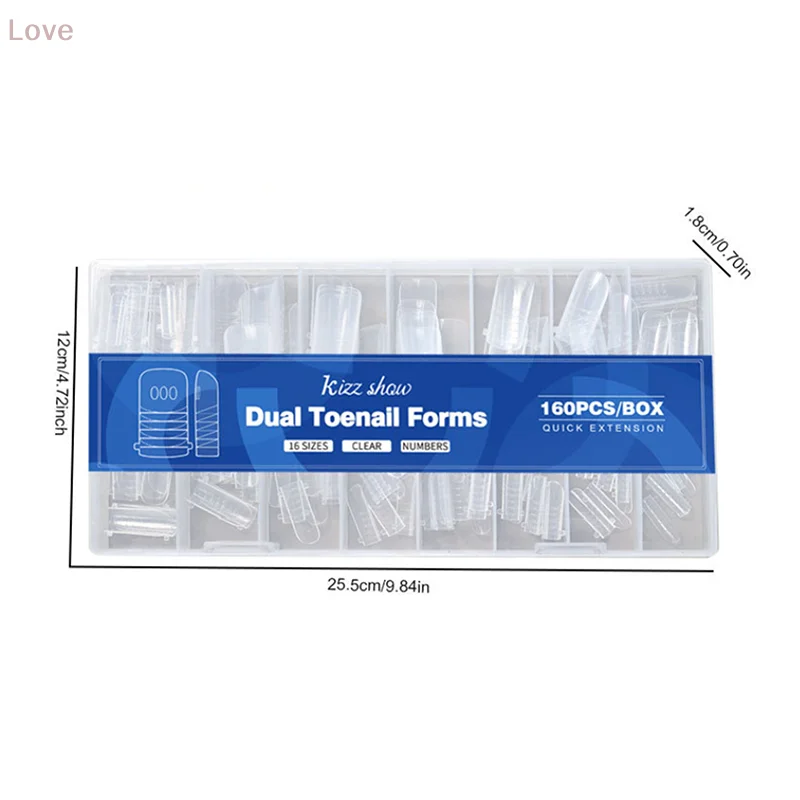 ชุดต่อเล็บเท้าแบบใส 150/160 ชิ้น แบบเต็มเล็บ กดติดง่าย สำหรับตกแต่งเล็บเท้าในฤดูร้อน ชุดทำเล็บเท้า DIY สำหรับผู้หญิงและเด็กผู้หญิง ตกแต่งเล็บเท้าแบบไม่ต้องใส่รองเท้า