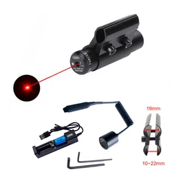 Ar15 Rechargeable Red Laser Sight + Extension Switch Green Sight Calibration Metal Glock Laser Hunting Accessories Rifle Sight