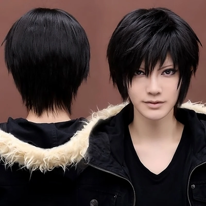 Perruque Cosplay Synthétique pour Homme, Cheveux Courts, Style Original, Anime, Polyvalent