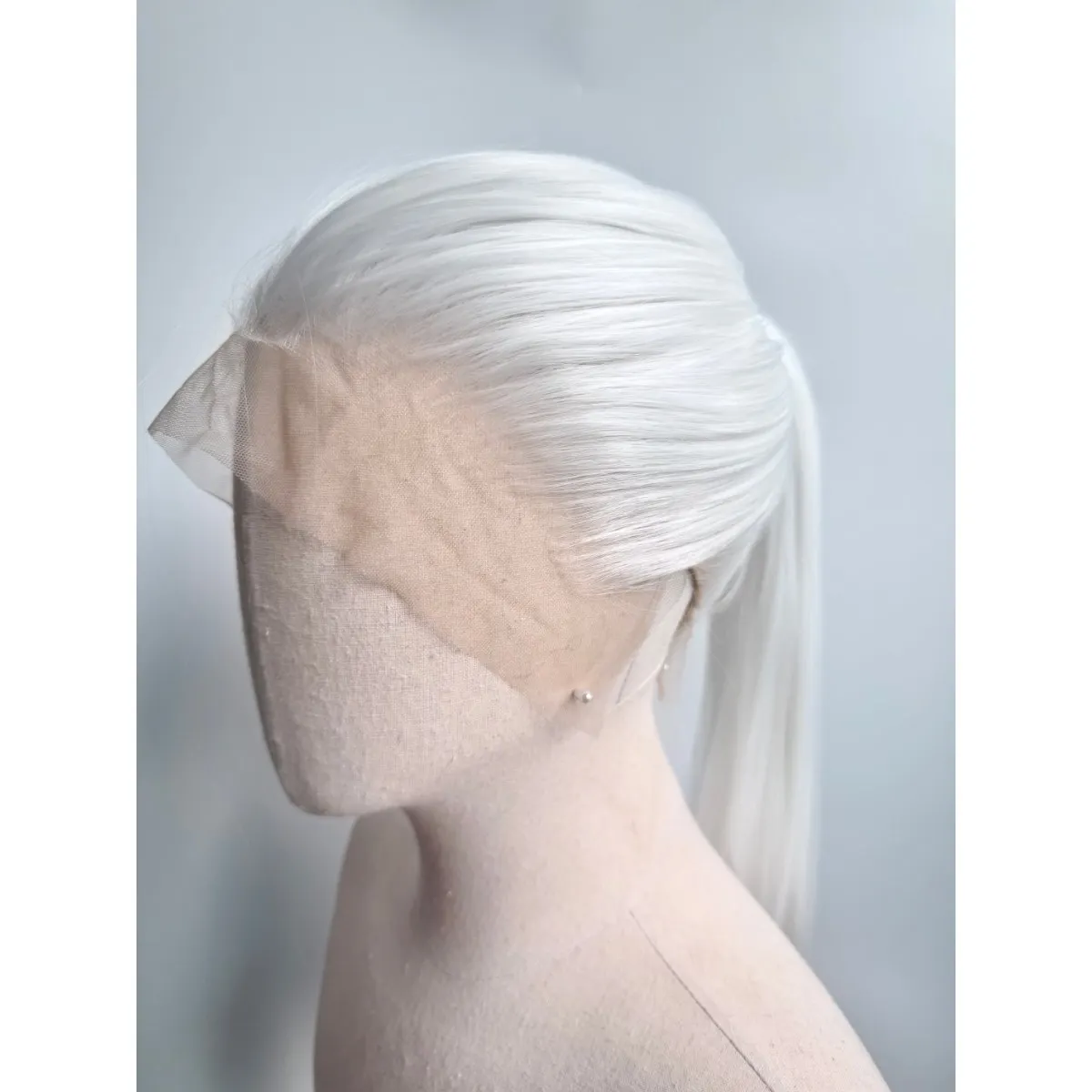 13*6 White Lace Front Wig for Women 26inch Long Straight Hair Wigs High Quality Fibers Synthetic Lace Wig Natural Peluca Cosplay image 6