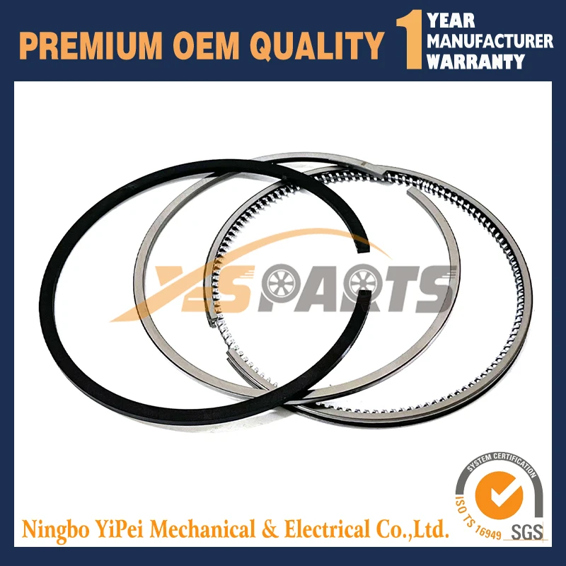 4 pcs Piston Ring set For Yanmar 4TNE88 Engine