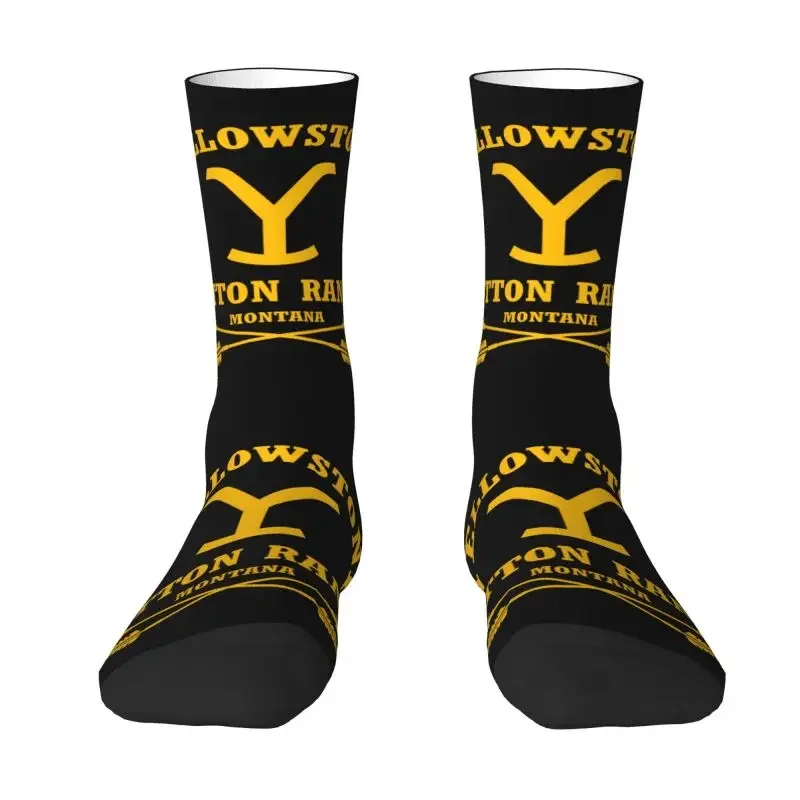 Cute Yellowstone Dutton Ranch Socks Men Male Women Warm Breathable 3D Printed Sports Basketball Socks