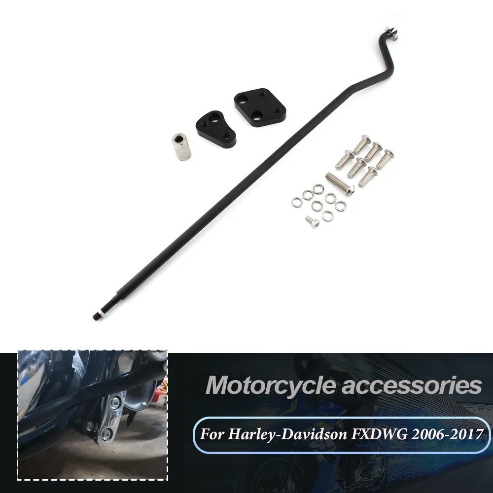 Motorcycle Reduced Reach Forward Control Adapter Kit Gloss Black For Harley Davidson Dyna FXDWG FXD 2006-2017