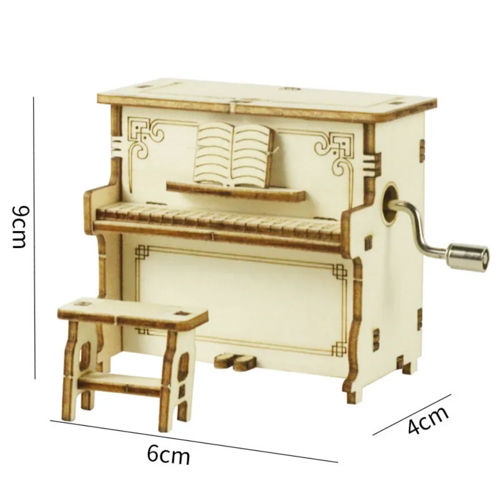 3D-Piano-Spieluhr, Puzzle-Spielzeug für Kinder, Teenager und Erwachsene, zum Zusammenbauen von Baumodellen, Set zum Selbermachen, Montessori-Bildung, Holzgeschenk