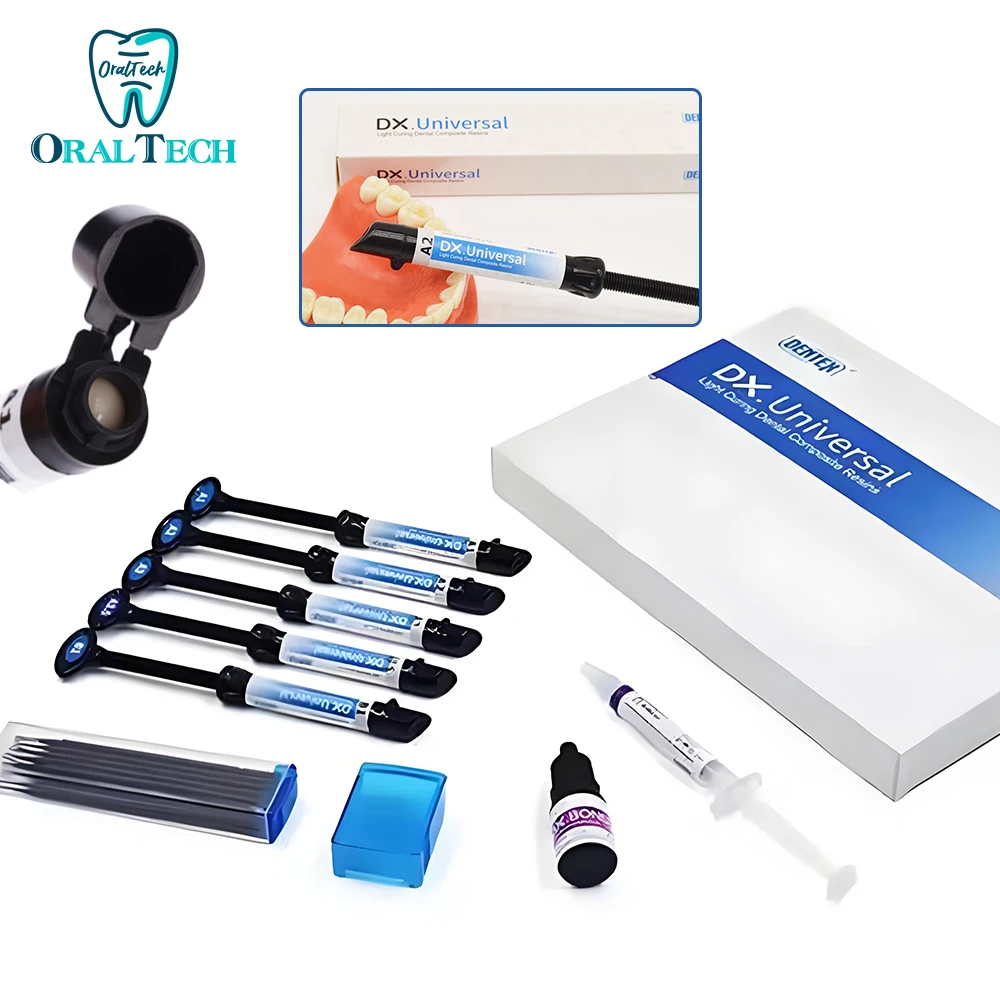 Harz Universal Dental Dentex Aushärtung Licht Kleber Verbund Kleber Bindung/Ätzen Gel Kit Restaurierung Fließbare Füllung Nano Hybrid