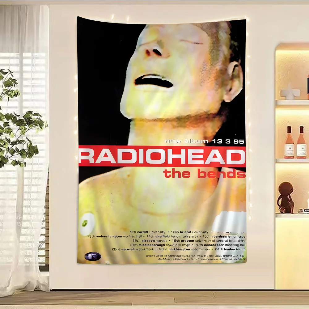 

Rock Band Radiohead Anime Tapestry For Living Room Home Dorm Decor Home Decor