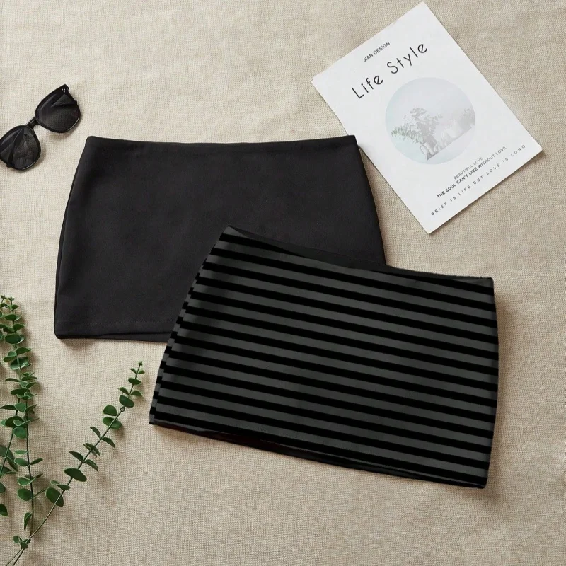 

Летняя женская юбка в американском стиле для активных девушек, в полоску, с оборками на талии, повседневная, для спорта на открытом воздухе, комфортная, для дома и на каждый день