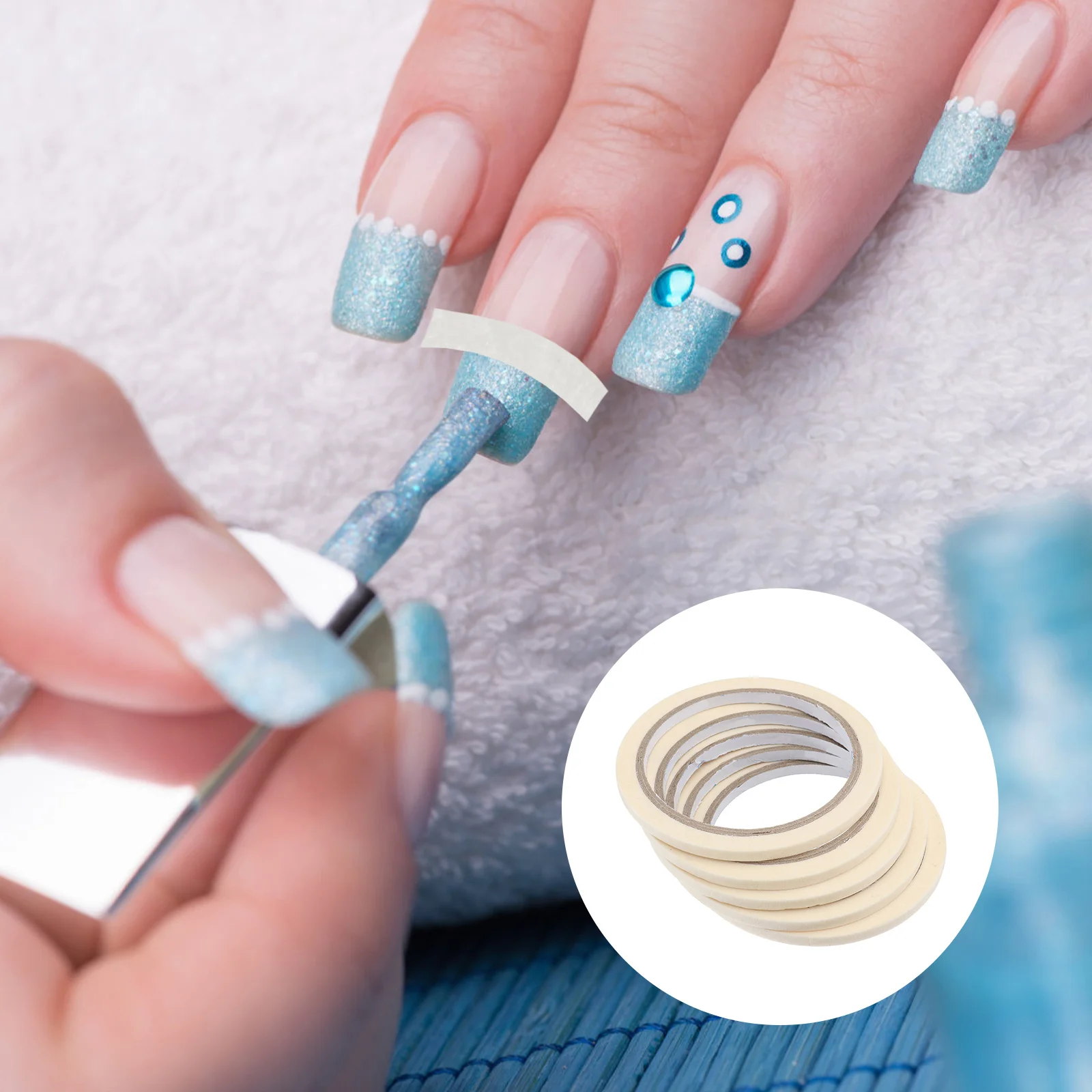 5 قطعة 0.5 سنتيمتر مسمار الفن الشريط DIY بها بنفسك الديكور خط ملصقات لزجة قوية الغراء لتصميم أنماط الأظافر نظيفة ومريحة