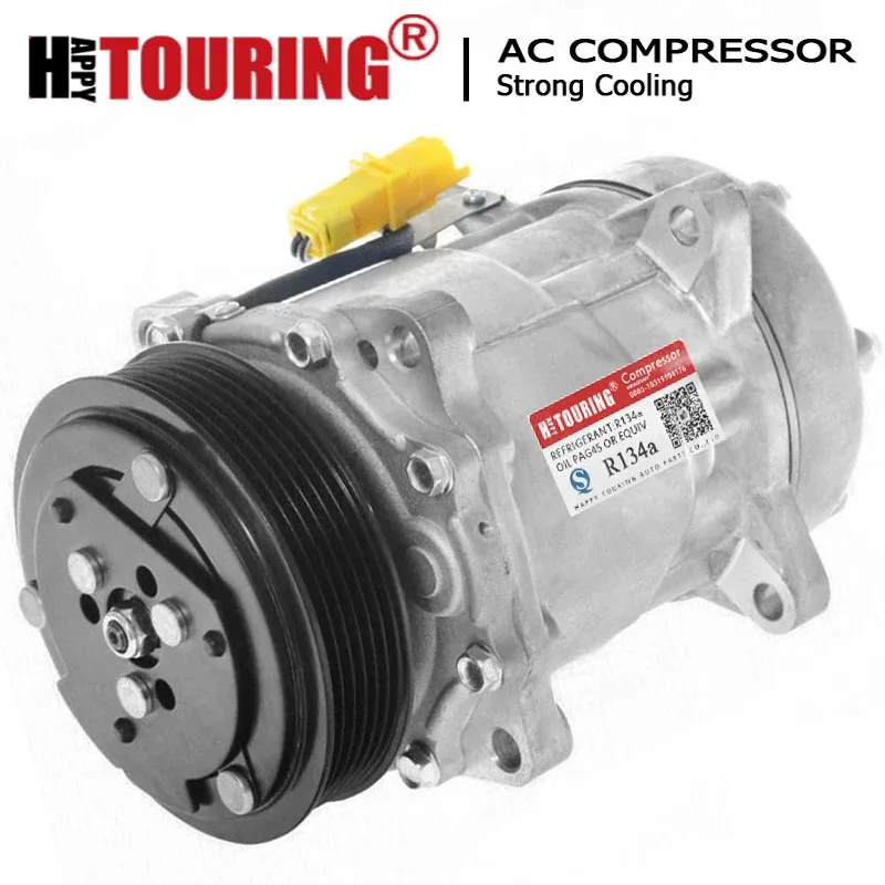 

SD7V16 Air Condition Ac Compressor for Peugeot 5008 406 807 607 Citroen Fiat Lancia 6453LX 6453JN 6453LR 9646416780 1240 1228F