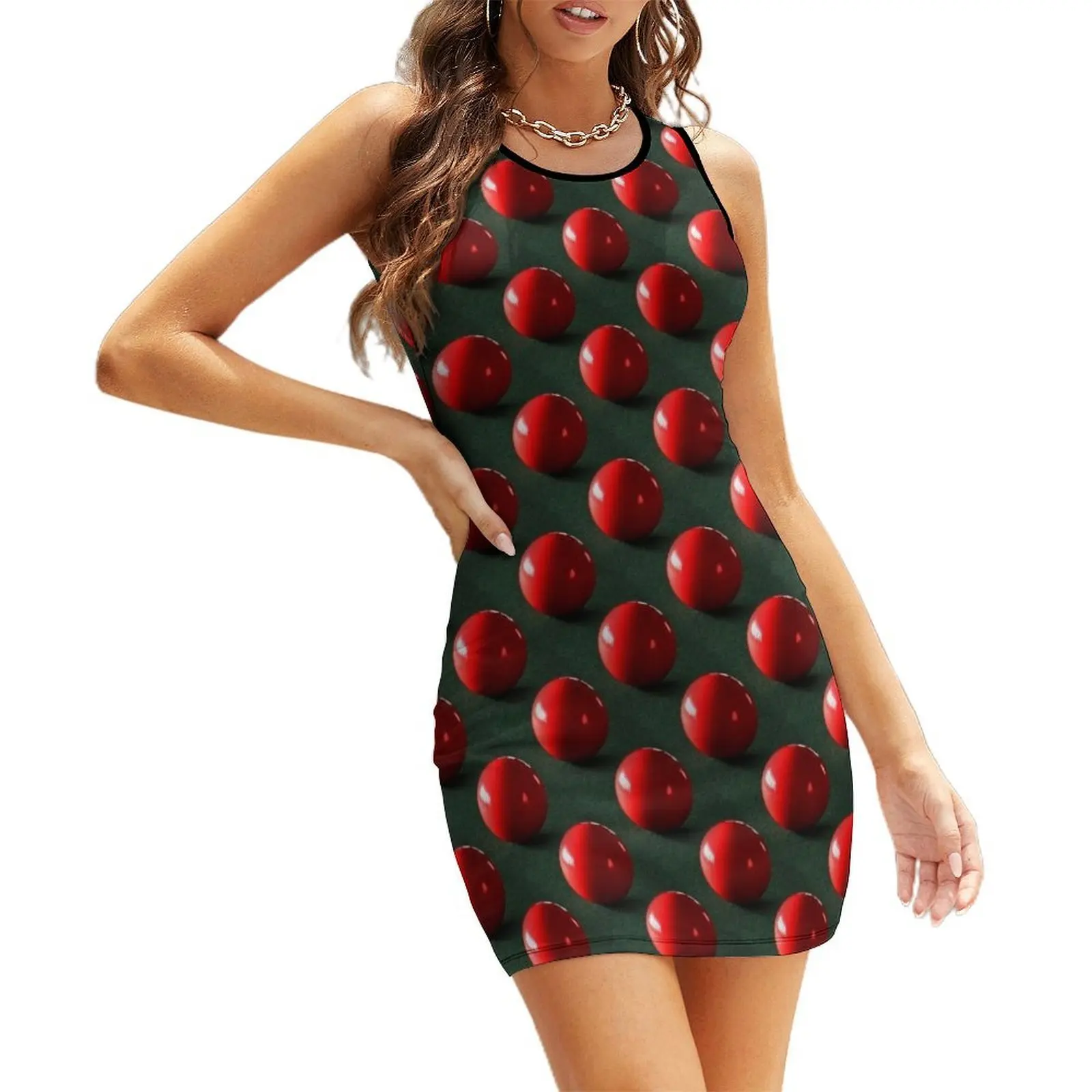 

Artistic Billiards (pattern) Sleeveless Sundress evening dress ladies Summer women's clothing luxury dress