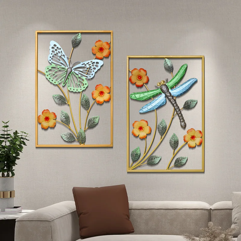 

Современная простая 3D-бабочка в европейском стиле, железная стена для гостиной, спальни, подвесная картина, аксессуары для украшения ресторана