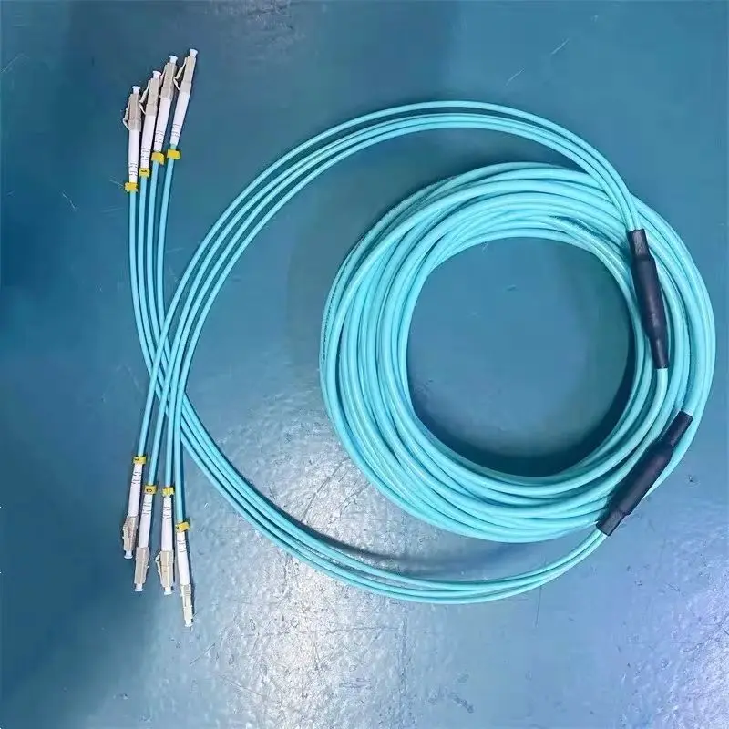 

оптоволоконный патчкорд, 4-жильный OM3, бронированный, 60-120M, 4C SC LC FC ST UPC APC, устойчивый к храму, 4-волоконный оптоволоконный соединительный кабель ELINK ftth 100M