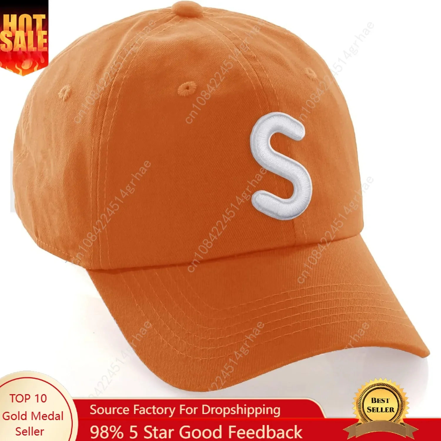 

Daxton Classic Baseball Dad Hat Embroidered Initial Letter Low Profile Hat Cap