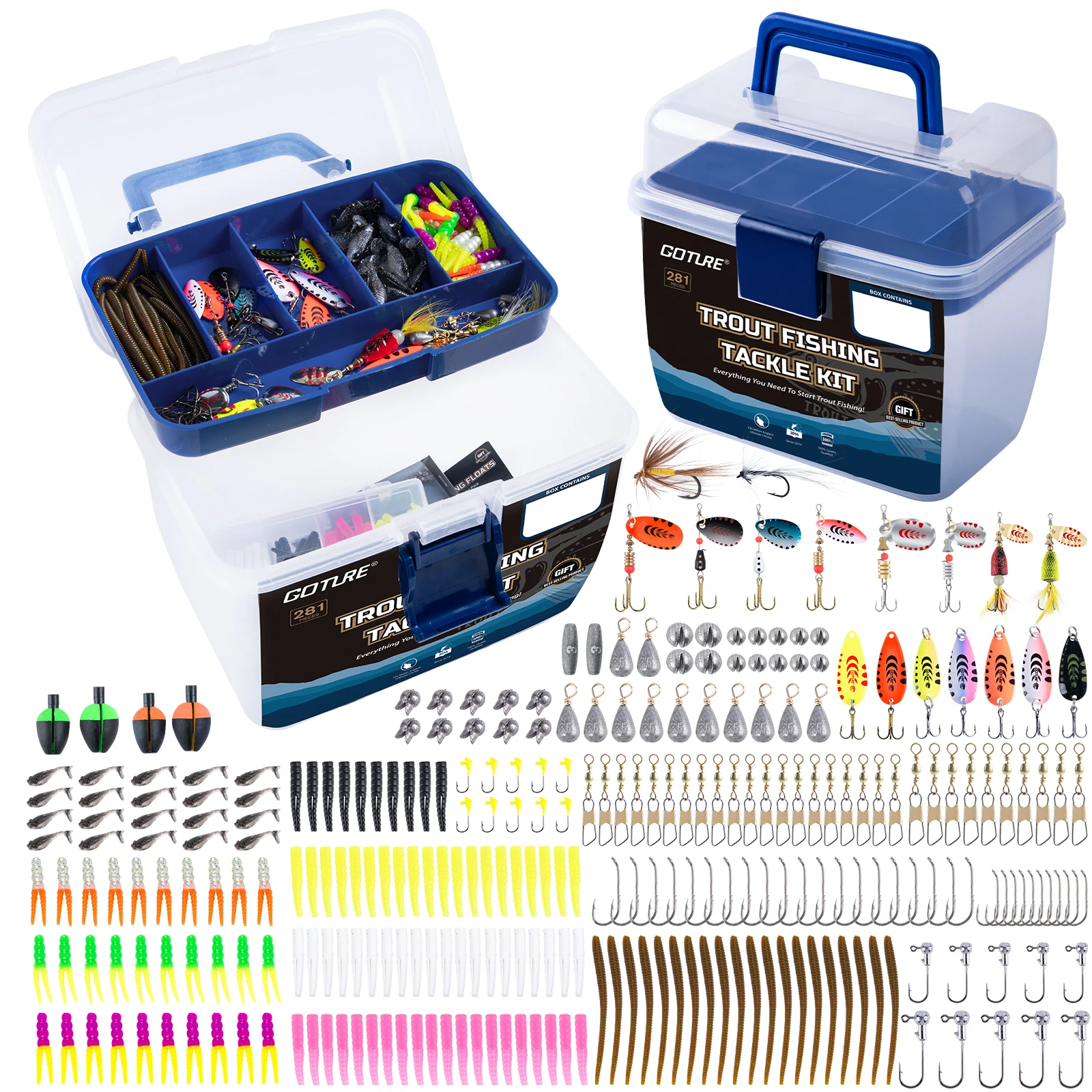 Maletín de pesca Goture – Caja organizadora con aparejos incluidos - imagen 3