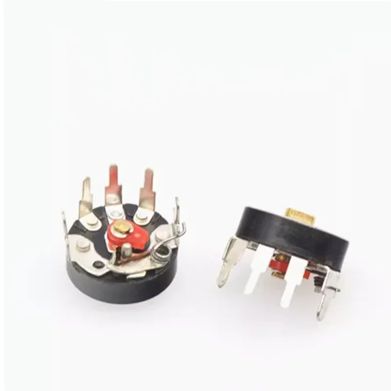 5PCS 10K RV12 Straight Angle Radio Potentiometer RV12MM B503 B103 B10K B50K Power Amplifier Volume Potentiometer With Switch