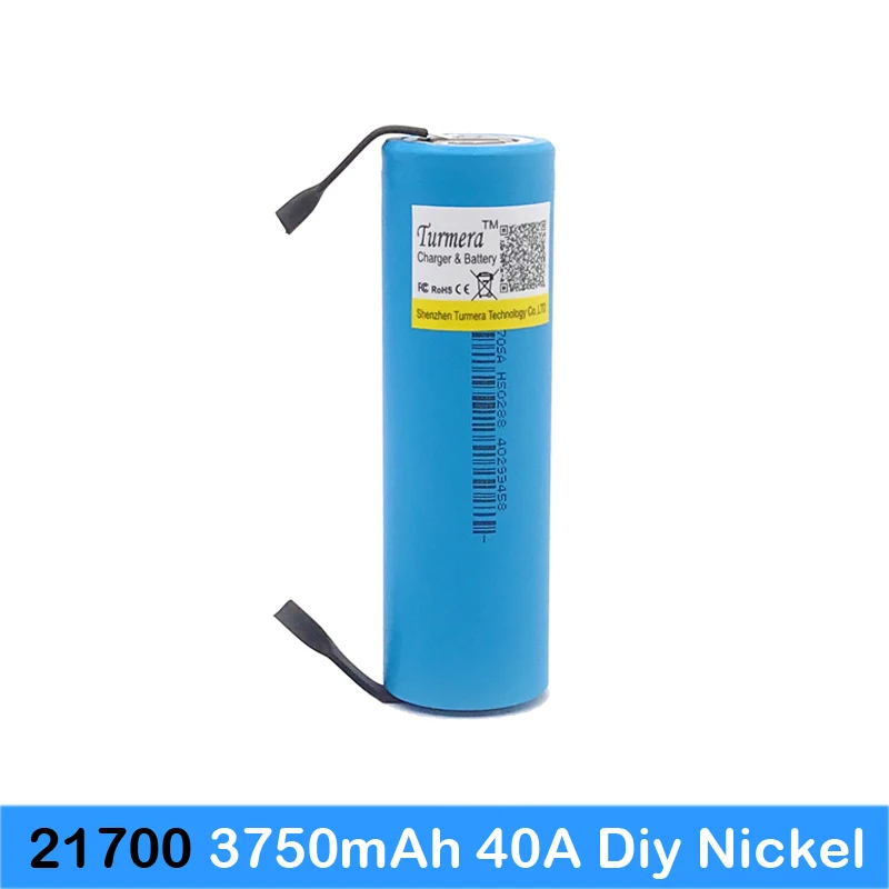 21700 battery 3750mah 3.7v 40a for rx2 21700 bike battery power tools with diy nickel for Turmera battery 21700