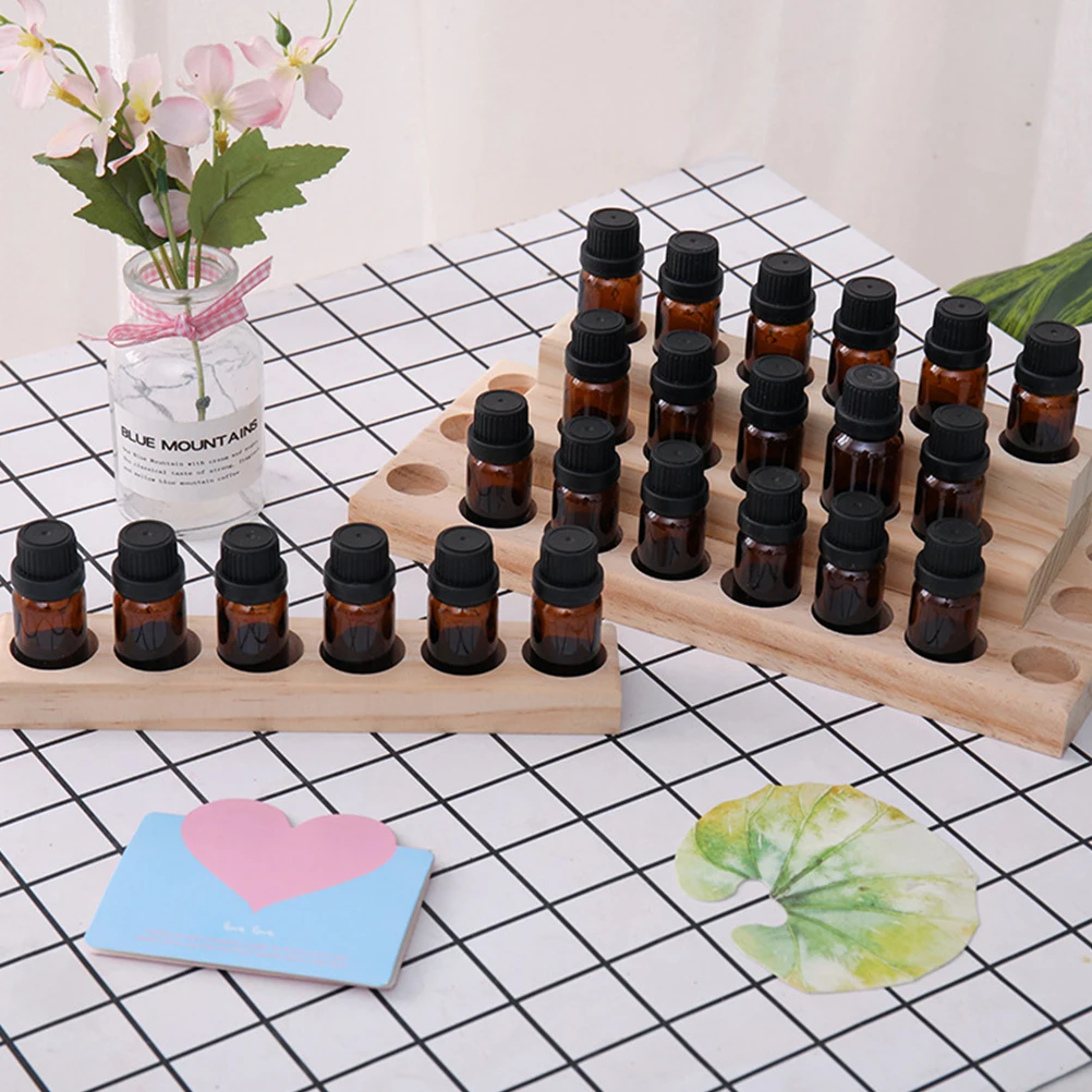 

3 Layer Desktop Storage Rack Solid Wood Essential Oil Shelf Organizer Display Stand For Makeup Bottles Accessories