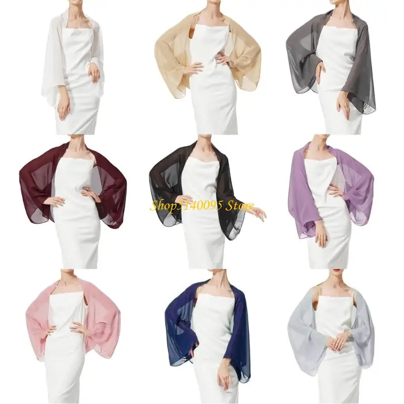 

DXAE Long Sleeve Open Front Shrug Sun Casual Wear Soft Sheer Cardigan