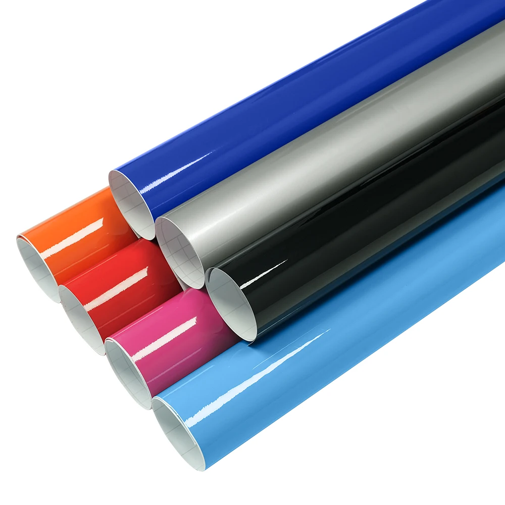 Premium Glossy Car Vinyl Wrapping Film Air Bubble Free Waterproof UV Resistant Stretchable PVC Auto Body Color Change Wrap Film