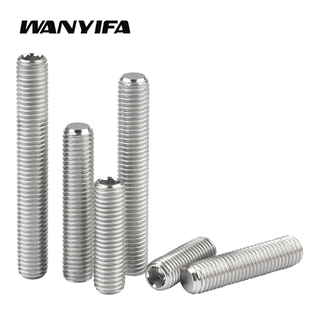 Wanyifa 4pcs M7 Titanium Headless Screw Allen Head Hex Hexagonal Bolts for Bicycle Motorcycles Fasteners