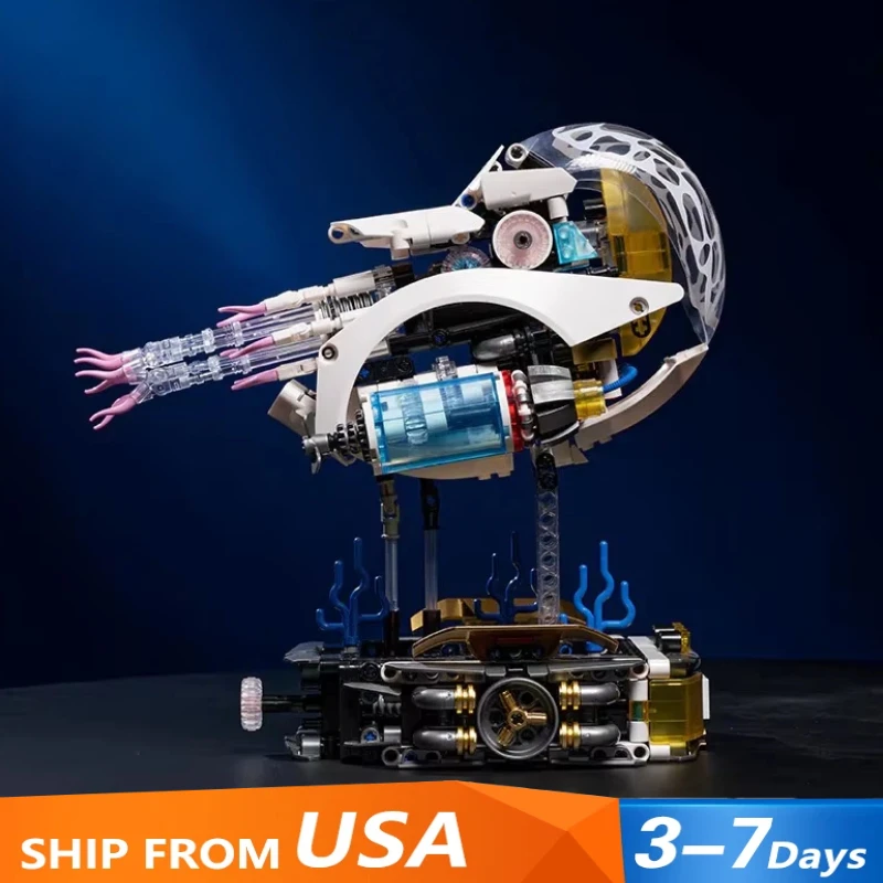 

1190PCS MOC Idea Bionic Sea Animals Building Blocks Mechanical Nautilus Model Bricks DIY Assembly Toys Gift for Kids Adult