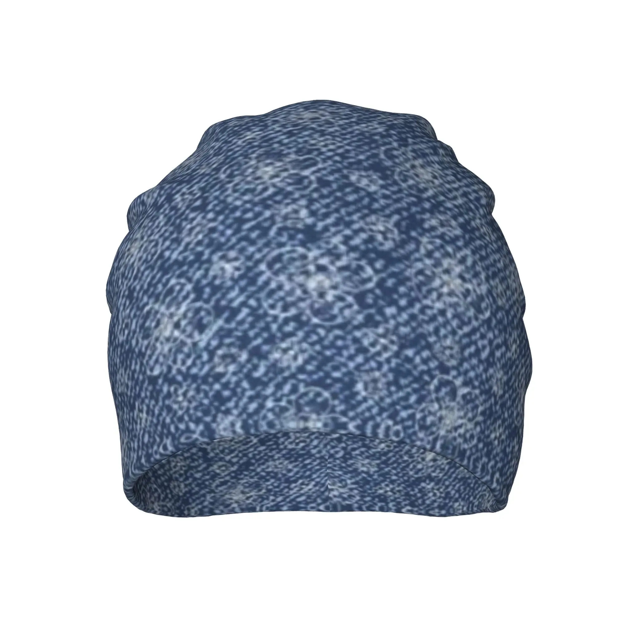 Blue (1) Thin Caps For Men Women Denim texture Ski Caps Soft Bonnet Hats Skullies & Beanies Hat