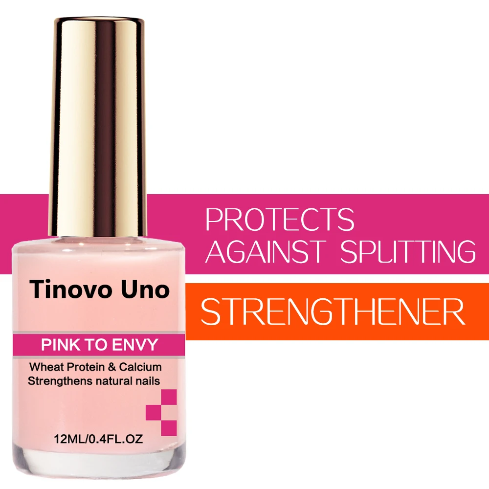 Tinovo uno gesunde rosa Nagel verstärker Protein Kalzium natürlichen Nagellack Keratin Basis wachstums flüssigkeit für die Nagel kunst behandlung