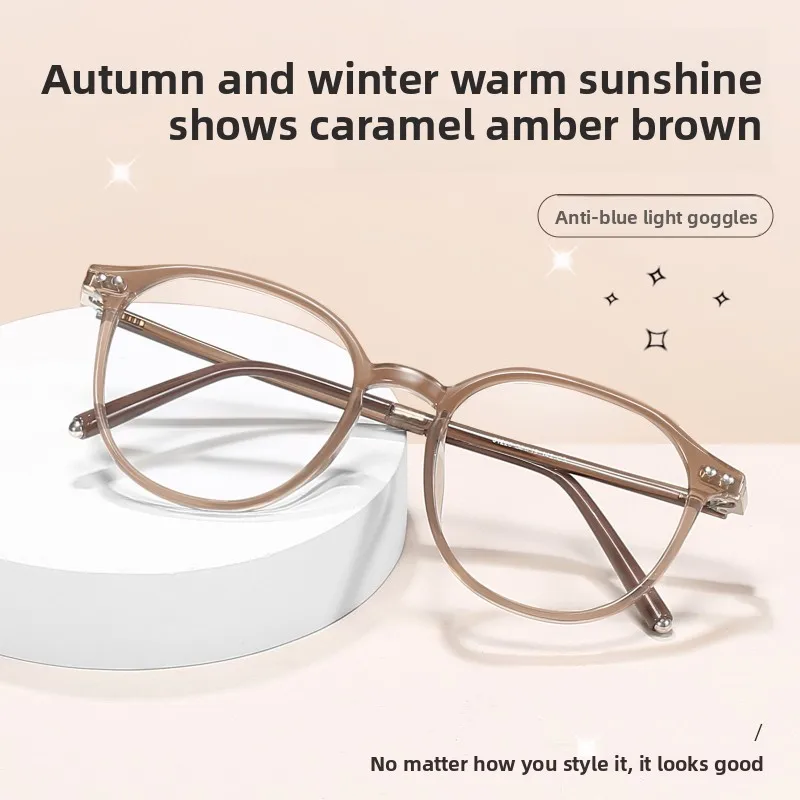 CLLOIO ملابس يومية مريحة TR90 نظارات طبية الضوء الأزرق حجب قصر النظر المستديرة نظارات للقراءة النظارات التقدمية #2