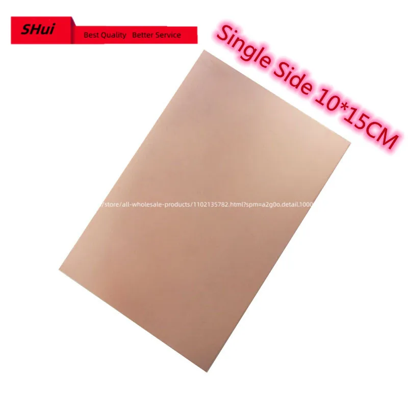 Picture 4: 10pcs Single Side Copper Clad Plate Laminate Universal PCB Circuit Board 10X15cm 1.4mm 100*150mm 15cm*10cm Bakelite Material