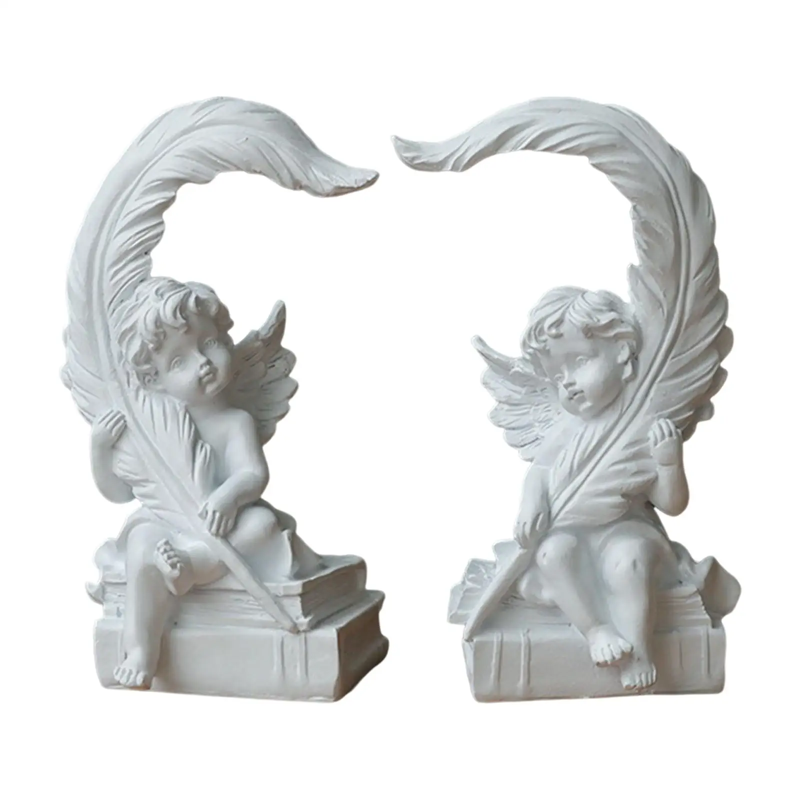 Cherub Figurines Collection Craft Adorable Angel Statue Angle Sculpture for Living Room Bedroom Indoor Outdoor Tabletop Ornament